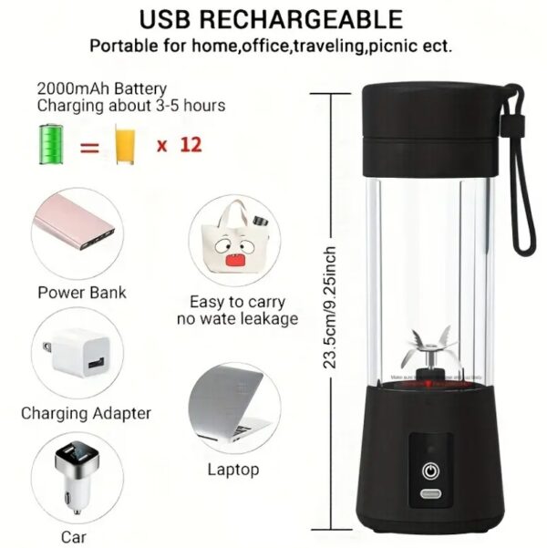 Portable and Rechargeable Battery Juice Blender - Image 9