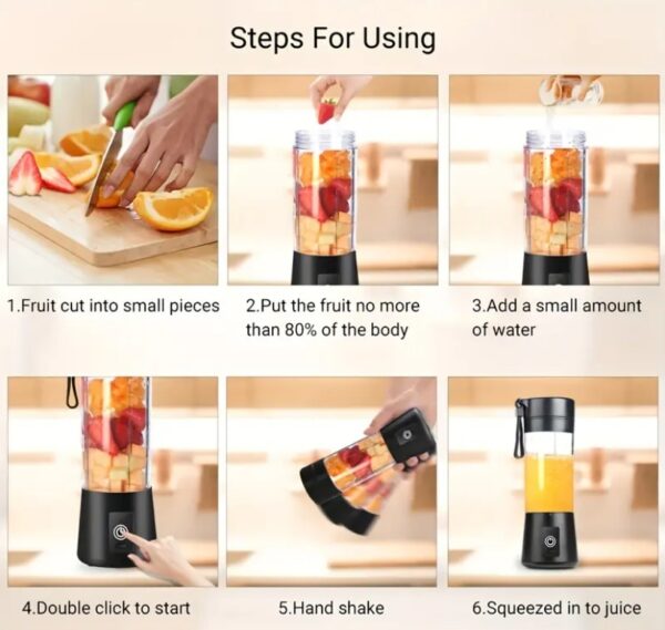 Portable and Rechargeable Battery Juice Blender - Image 4