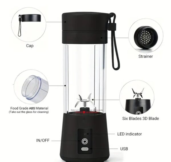 Portable and Rechargeable Battery Juice Blender - Image 2